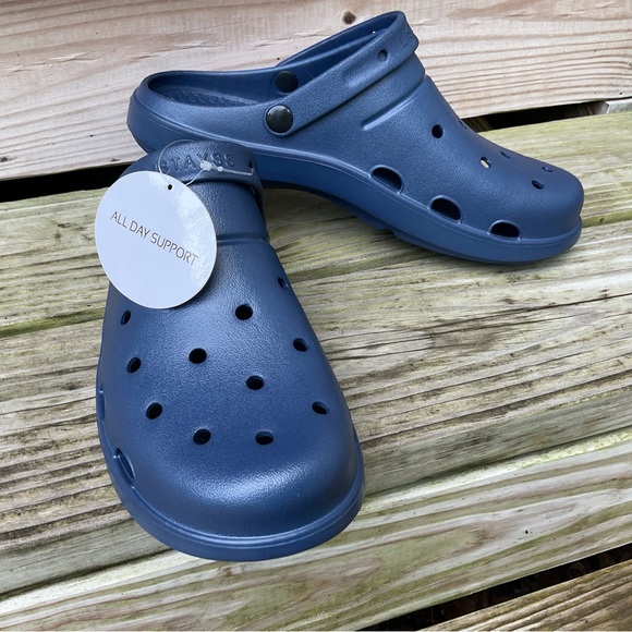 Clogs Waterproof Arch Support Orthopedic Garden Work Shoe Mens 11 Blue - Picture 1 of 16